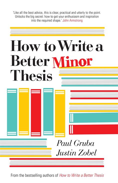 how to write a better minor thesis pdf