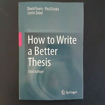 how to write a better thesis evans pdf