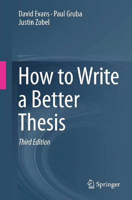 how to write a better thesis pdf
