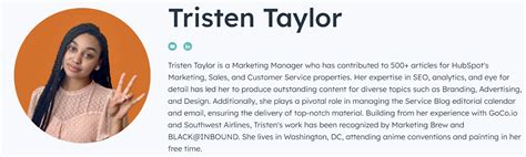 how to write a bio for work website examples