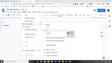 how to write a book google docs