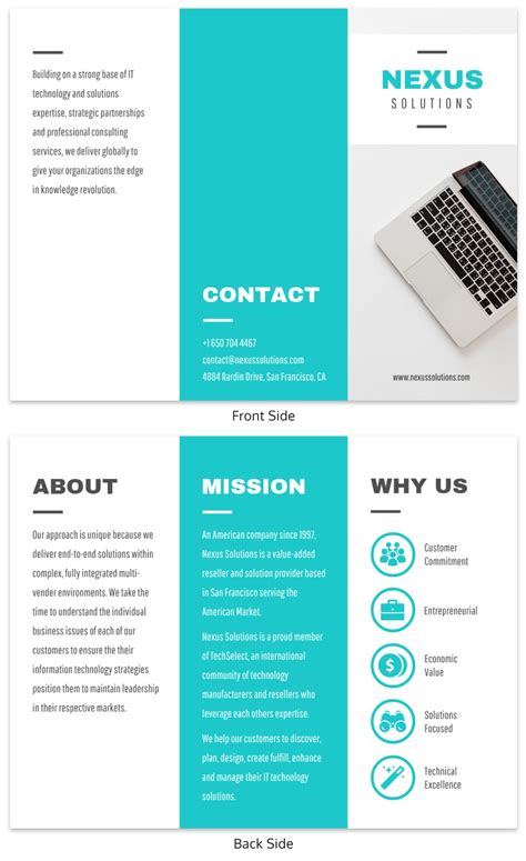 how to write a brochure sample