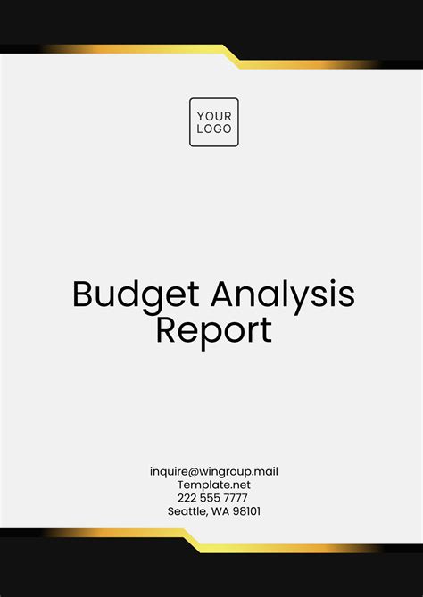 how to write a budget analysis report
