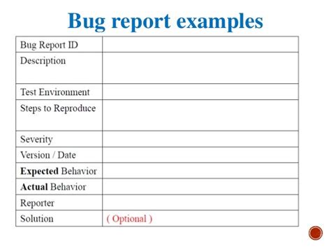 how to write a bug report