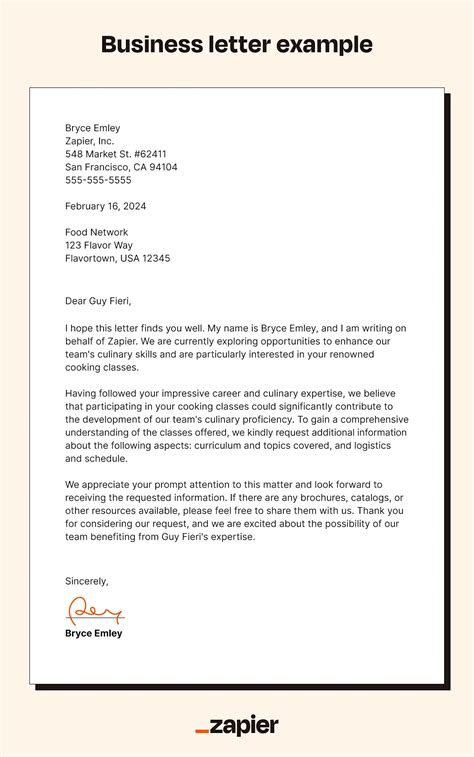 how to write a business letter