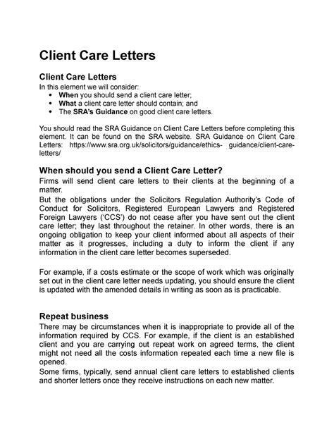 how to write a client care study