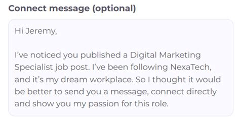 how to write a cold linkedin message