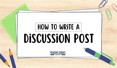 how to write a college discussion post