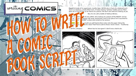 how to write a comic script for beginners