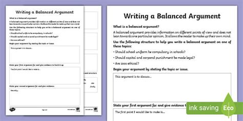 how to write a conclusion for a balanced argument ks2
