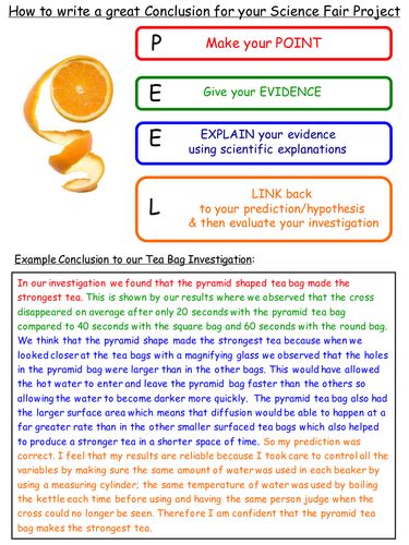 how to write a conclusion science example