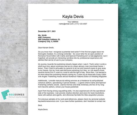 how to write a cover letter for a book submission