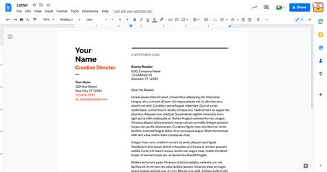 how to write a cover letter in google docs