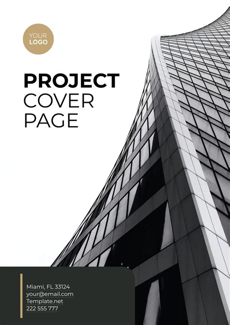how to write a cover page of a project