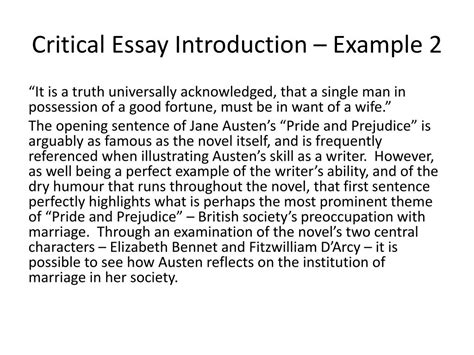how to write a critical essay introduction
