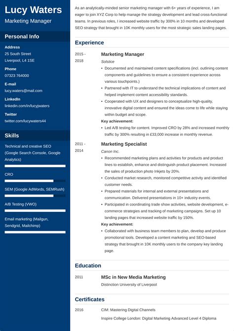 how to write a cv for job example