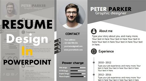 how to write a cv powerpoint presentation
