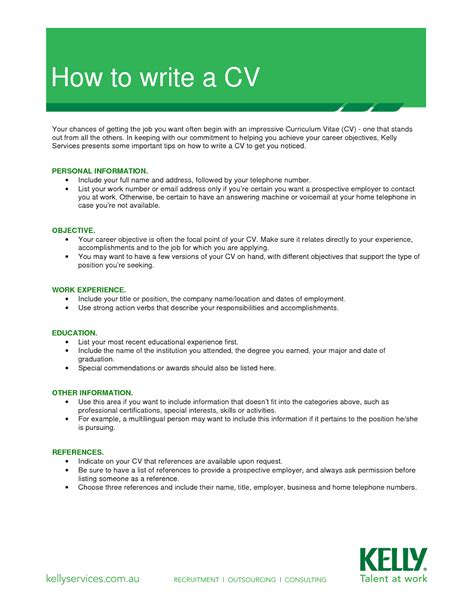 how to write a cv slideshare