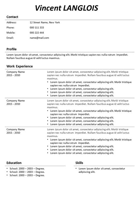 how to write a cv without word