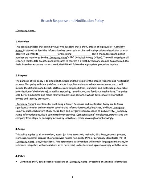 how to write a data breach report