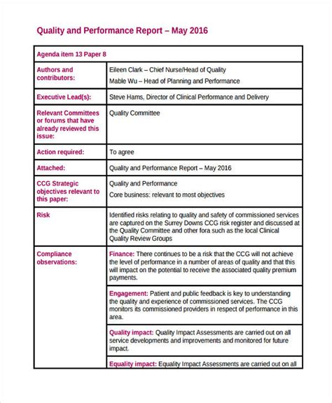 how to write a data quality report