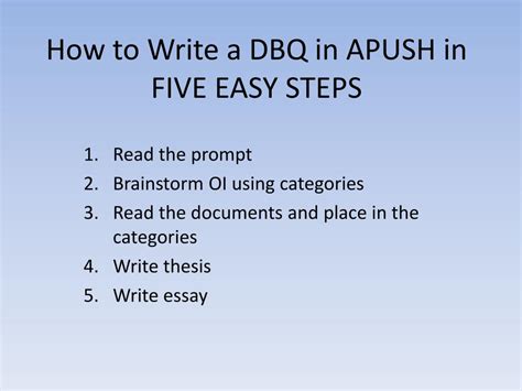 how to write a dbq apush