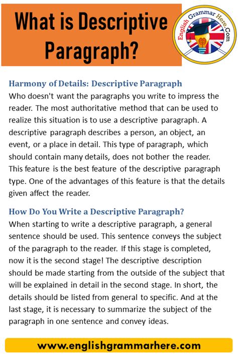 how to write a descriptive paragraph on an event