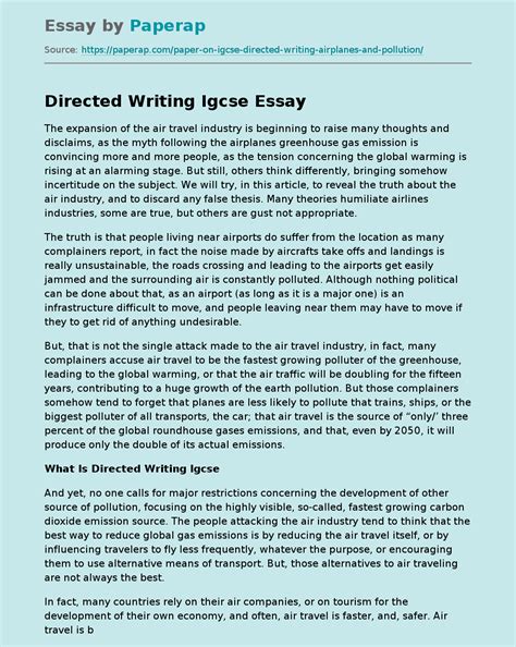 how to write a directed writing igcse