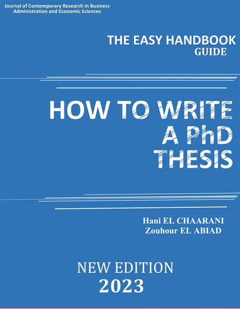 how to write a doctoral thesis pdf