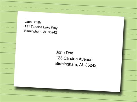 how to write a envelope to mail