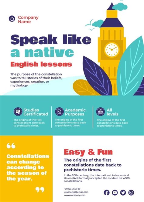 how to write a flyer in english