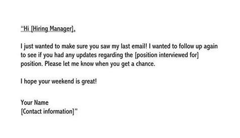 how to write a follow up email after an interview no response