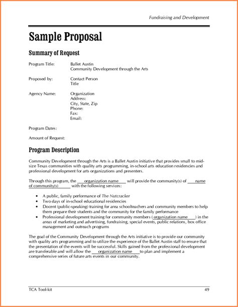 how to write a formal proposal for a project