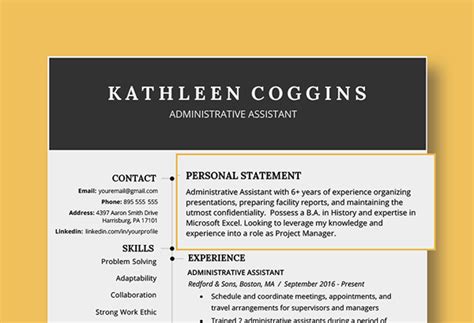 how to write a good personal statement for resume