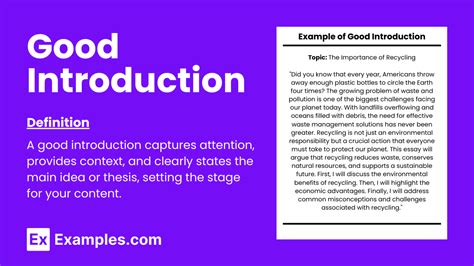 how to write a good short introduction