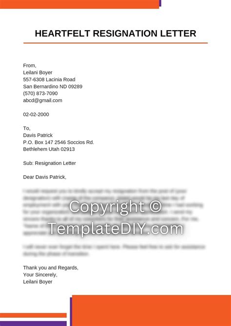 how to write a heartfelt resignation letter