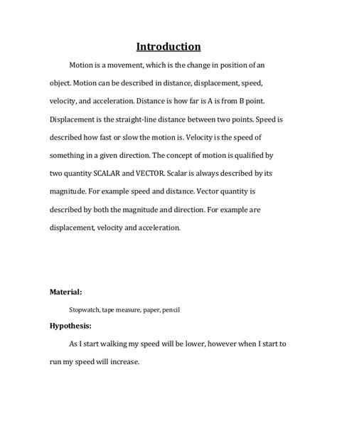 how to write a introduction for a lab report