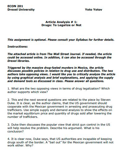 how to write a journal article analysis