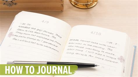 how to write a journal diary