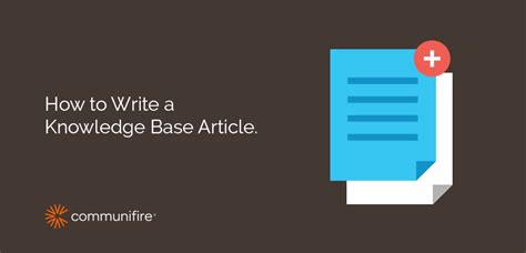 how to write a knowledge article