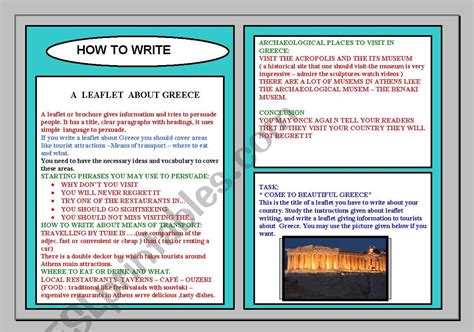 how to write a leaflet example