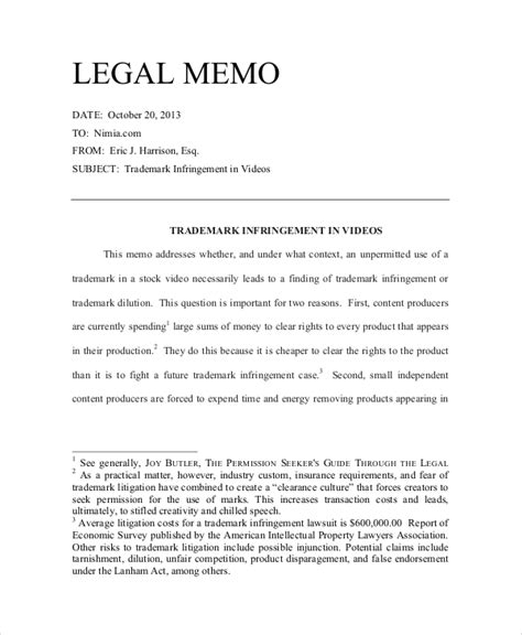 how to write a legal memo example