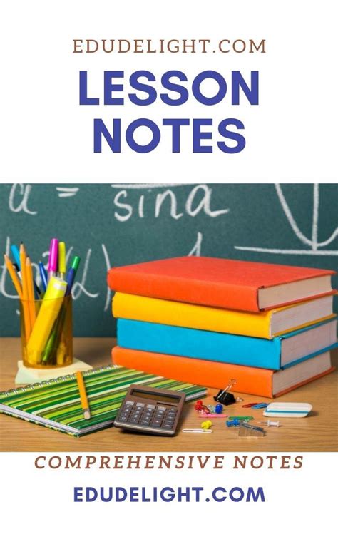 how to write a lesson note for secondary school pdf