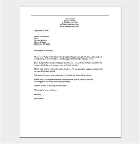 how to write a letter asking for information