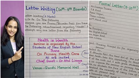 how to write a letter class 9