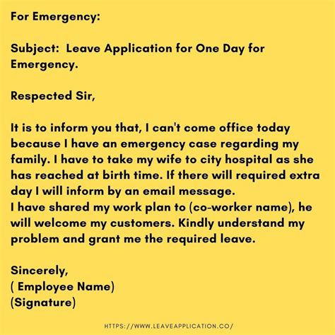 how to write a letter for leave in office
