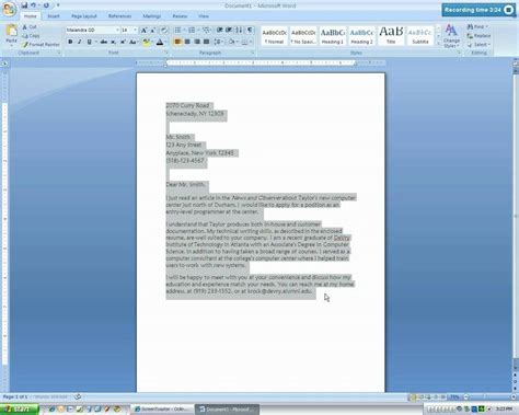 how to write a letter in microsoft word 2007