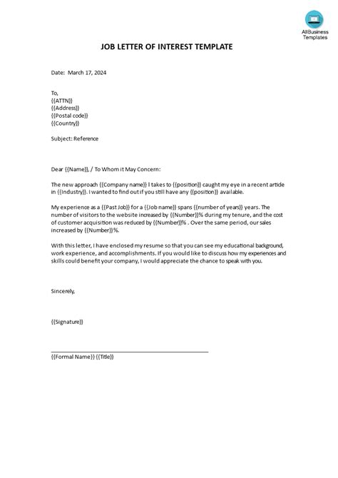 how to write a letter of continued interest for a job
