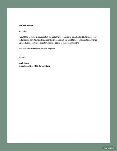 how to write a letter of request to your manager