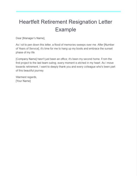 how to write a letter of resignation due to retirement